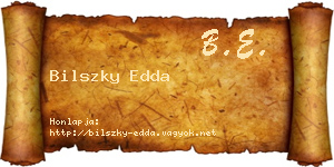 Bilszky Edda névjegykártya